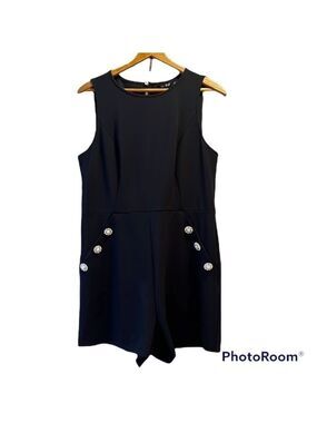 F&f Black Sleeveless Romper Size 10
